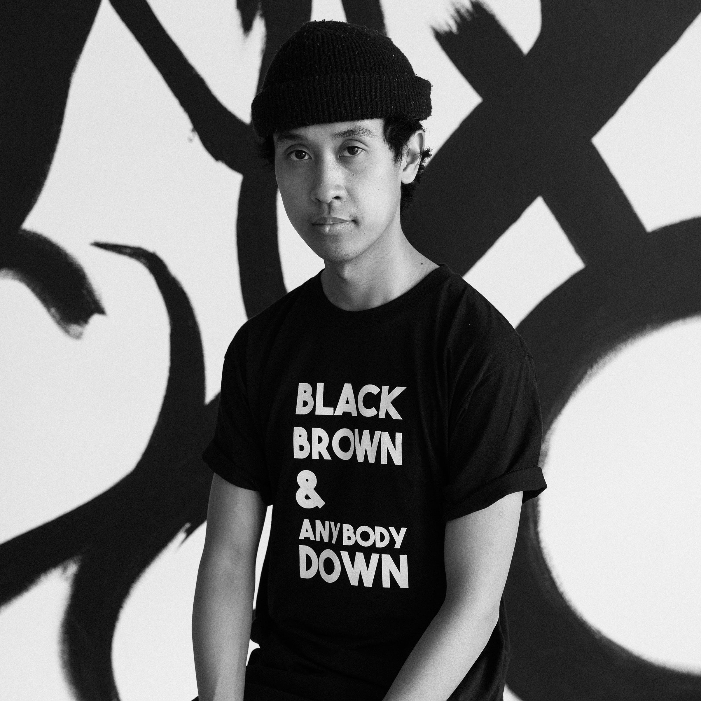 Black Brown \u0026 Anybody Down - t-shirt - unisex -